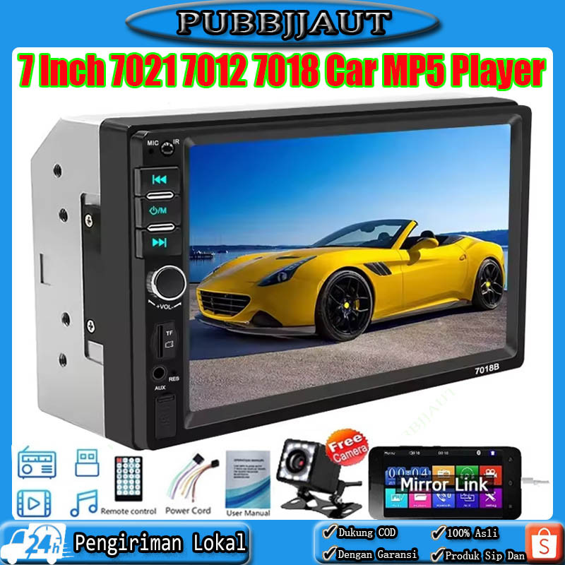 7021/7012/7018B Head Unit Double Din 7 Inch Bluetooth Audio Car MP3 MP5 Player In Touch Screen Radio