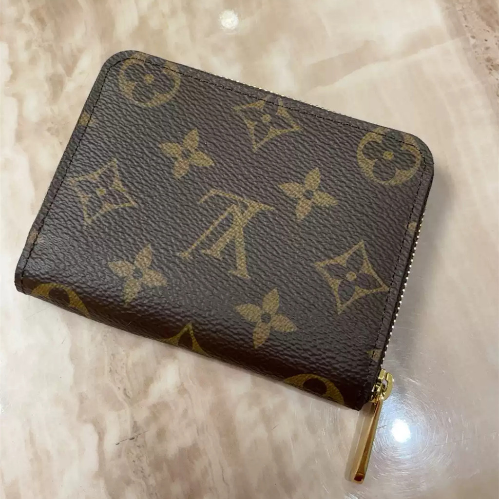 【bekas asli】（ M60067） Dompet ritsleting presbiopi klasik Louis Vuitton zippy/dompet koin/tempat kart