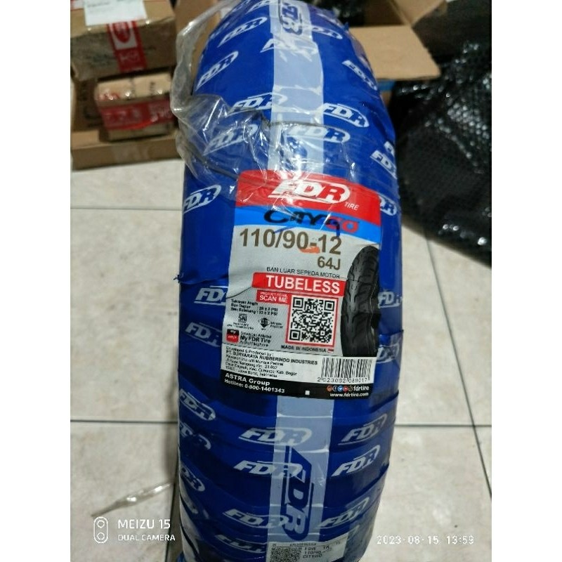 Ban Luar Tubelless FDR BL 110/90-12 FDR Ban Belakang Honda Scoopy