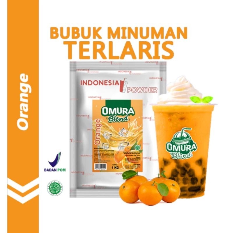 

Orange 1Kg / Indonesia Powder / Bubuk Minuman Berkualitas / Bubuk Omura Blend