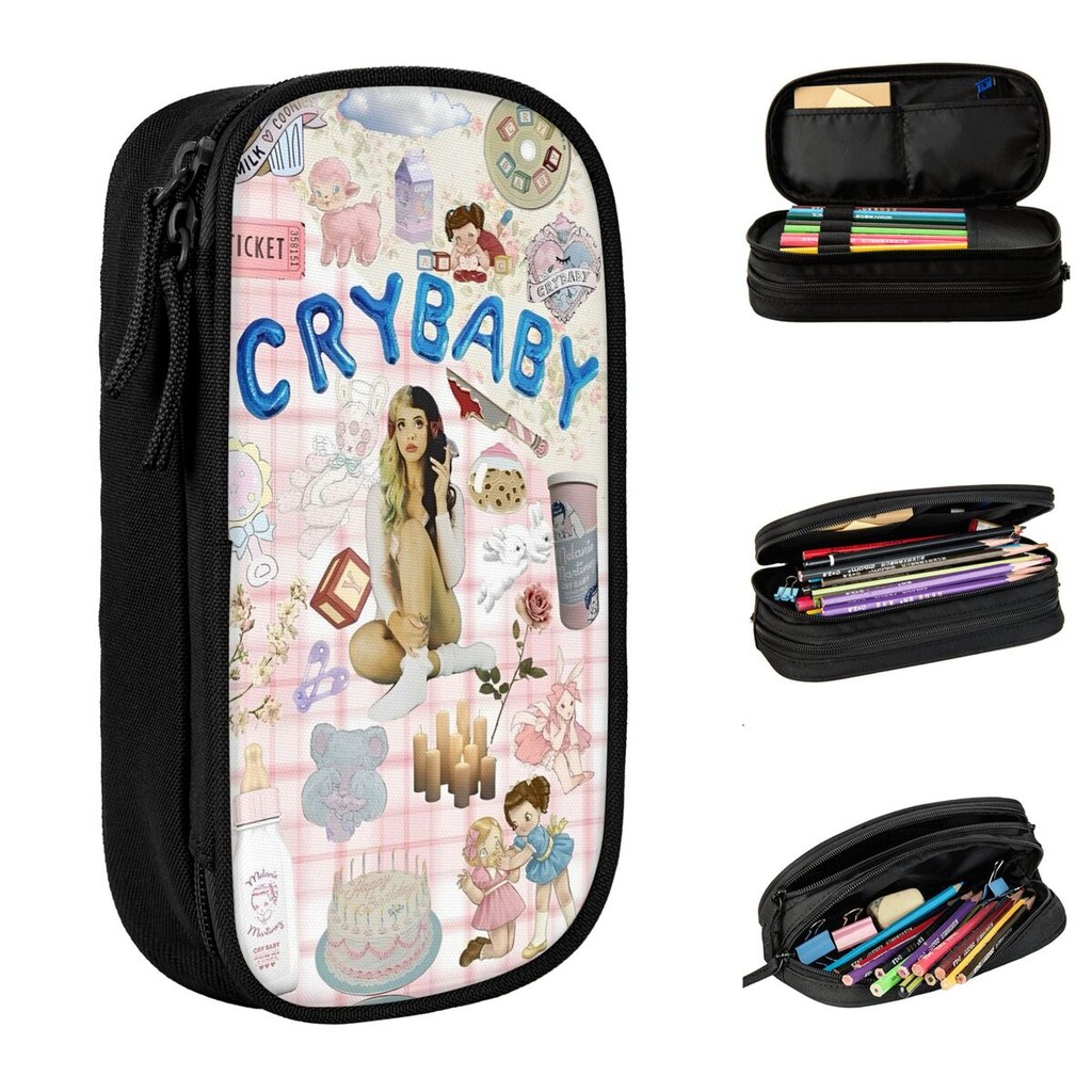 

Fun Melanie Cry Baby Martinez Album Pencil Case Trilogy Tour Pen Holder for Girl Boy Big Capacity Pencil Bags School Supplies