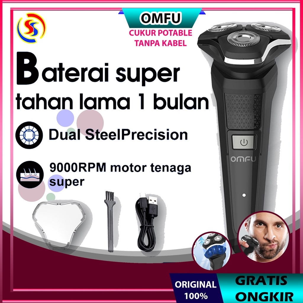 Omfu Alat Ukur Rambut Cukur Jenggot Shaver Cukuran Jenggot Elektrik SV03