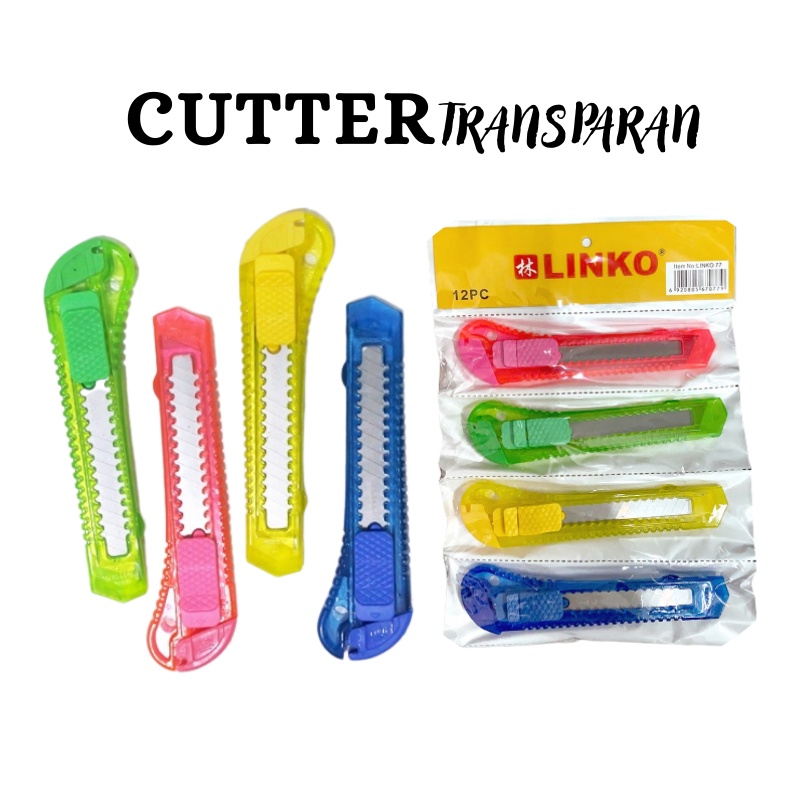 

IMP -F310-Pisau Cutter WARNA TRANSPARAN - Pisau Cutter BESAR-Pisau Kater
