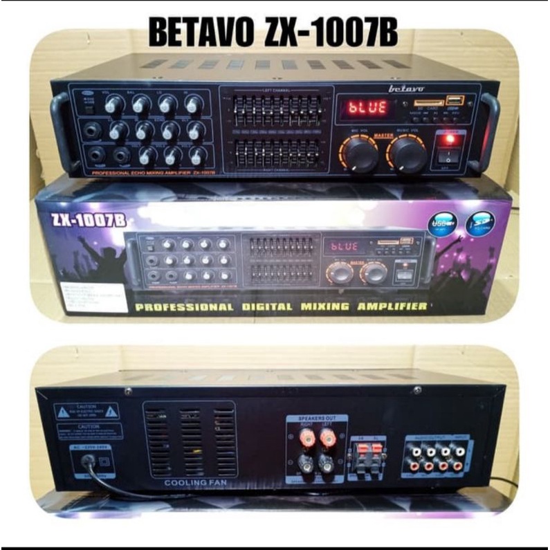 Power Ampli Bluetooth betavo zx1007b amplifier mixer karaoke  Zx 1007b
