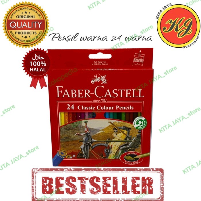 

[New] Pensil warna faber castle 24 warna