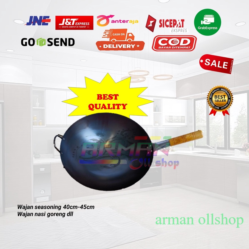 WOK/WAJAN/KWALI BAJA HITAM IMPORT SEASONING / WAJAN BAJA NASI GORENG