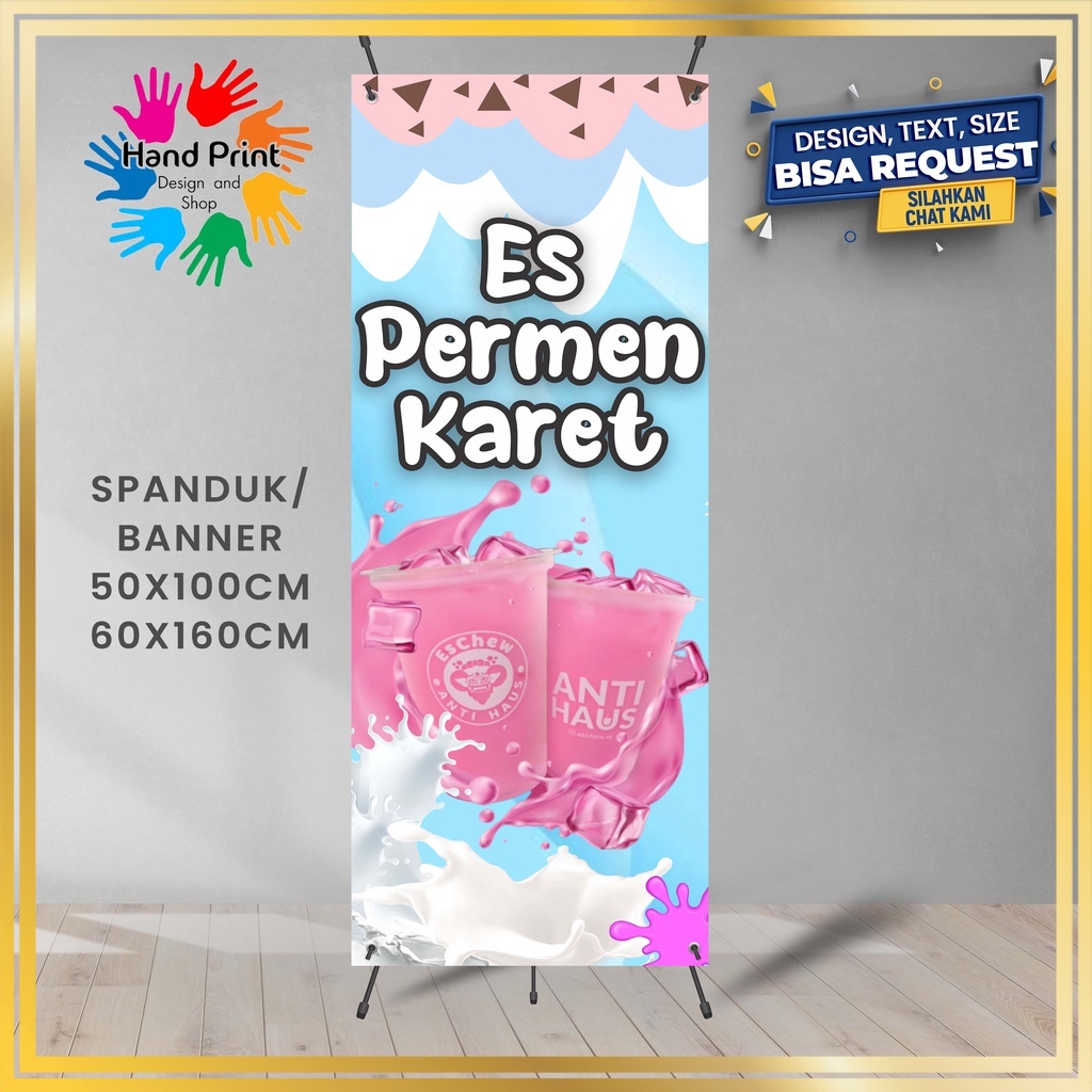 SPANDUK / BANNER Es Permen Karet D Bisa Request Desain