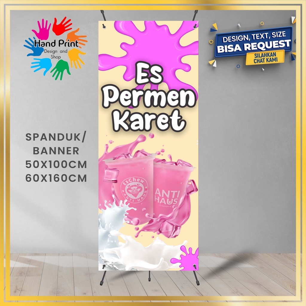 SPANDUK / BANNER Es Permen Karet E Bisa Request Desain