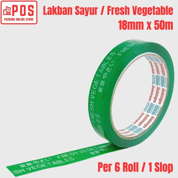 

6 Roll Lakban | Lakban Sayur/Fresh Vegetable 2inch 18mmx50m | Solatape