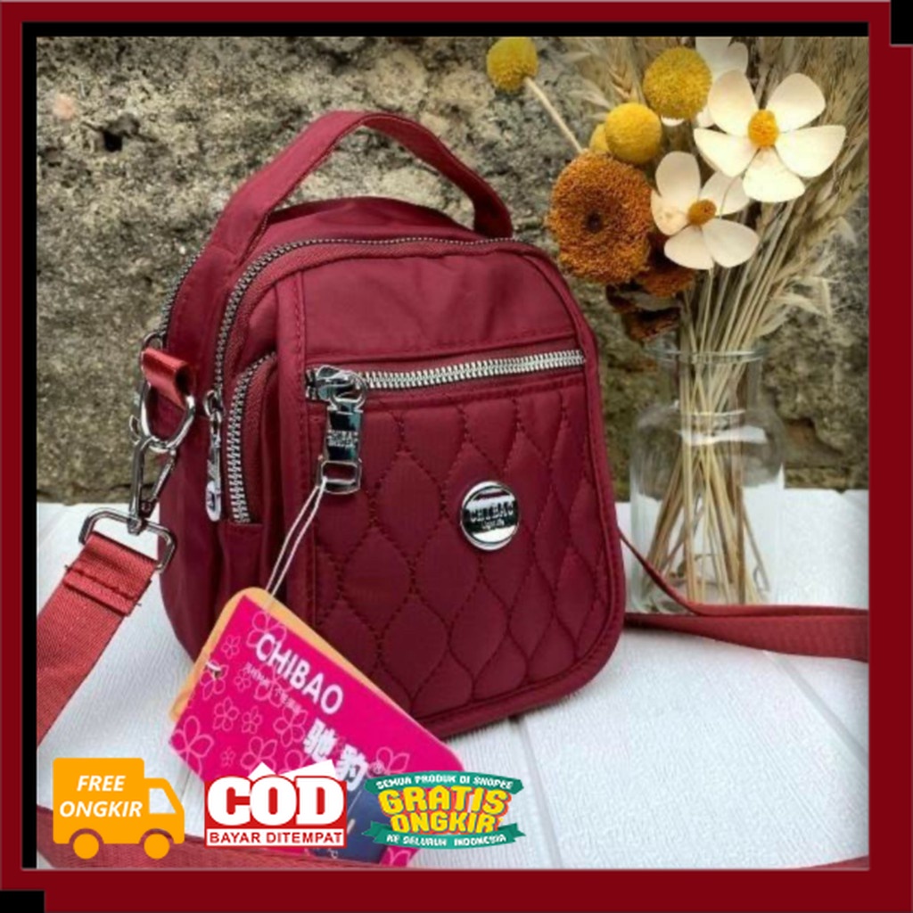 TAS WANITA KEREN IMPORT KEKINIAN MURAH MERIAH /Tas Slempang Cibao Tutup Tas Selempang Prempuan Tas W