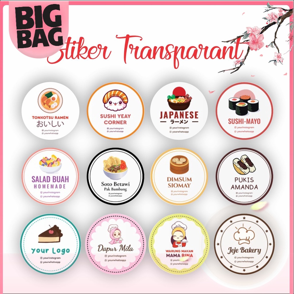 LABEL STIKER STICKER NAMA TRANSPARAN SOUVENIR Free Desain