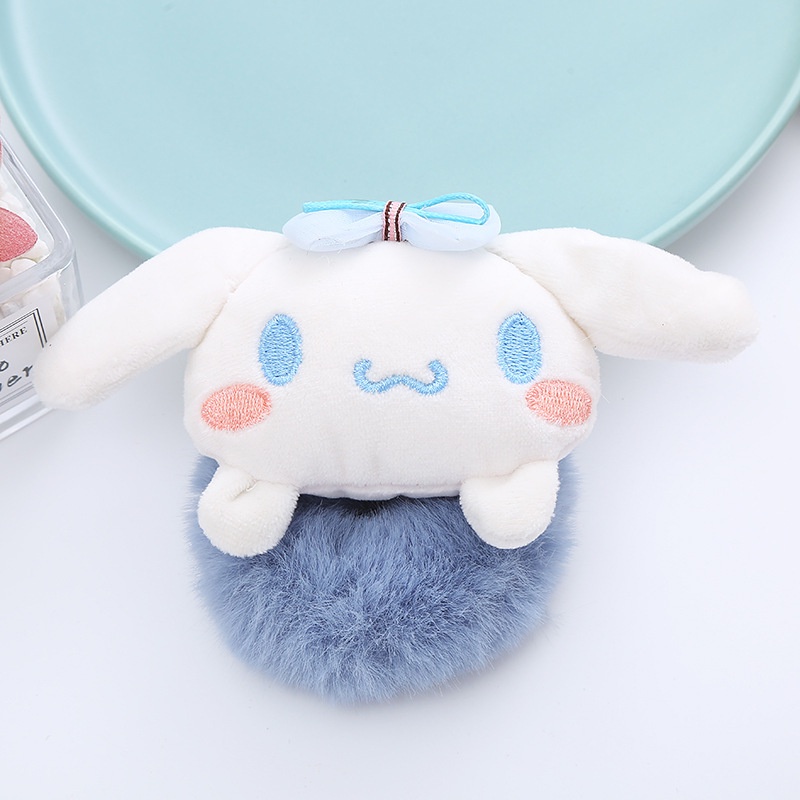 IKAT RAMBUT SANRIO BULU  POMPOM KEPALA CINNAMOROLL KUROMI MELODY/ KUCIRAN RAMBUT SANRIO SCRUNCHIE SANRIO LUCU