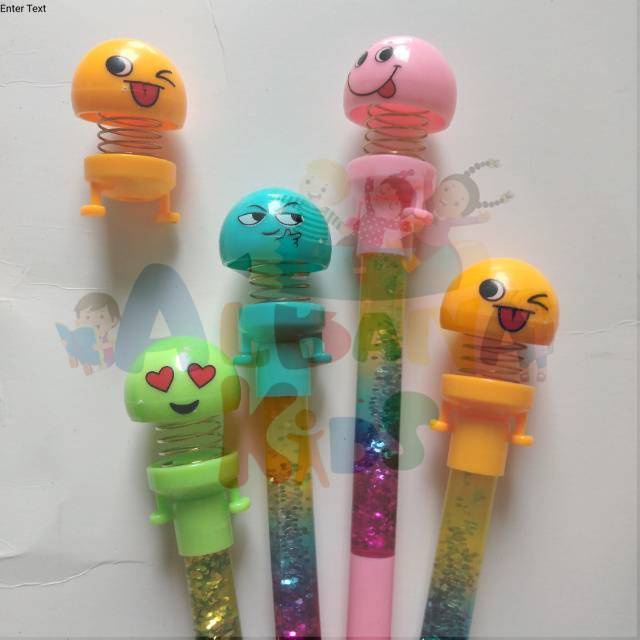 

Pulpen Gel Emoji Glitter Air / Fancy Karakter Lucu