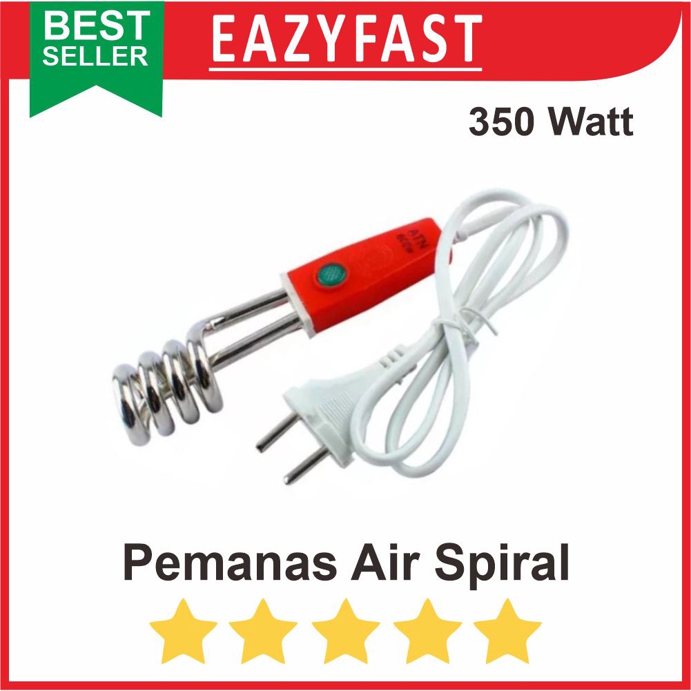 Water Heater Spiral 350W Teko Air Panas Listrik Heater Pemanas Celup