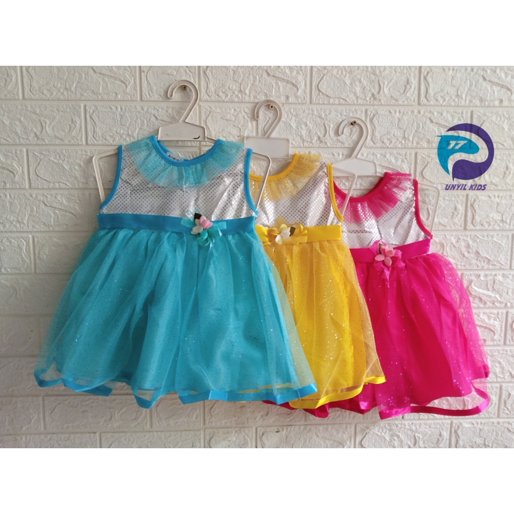 Dress Amena Tutu anak pesta Motif Bunga