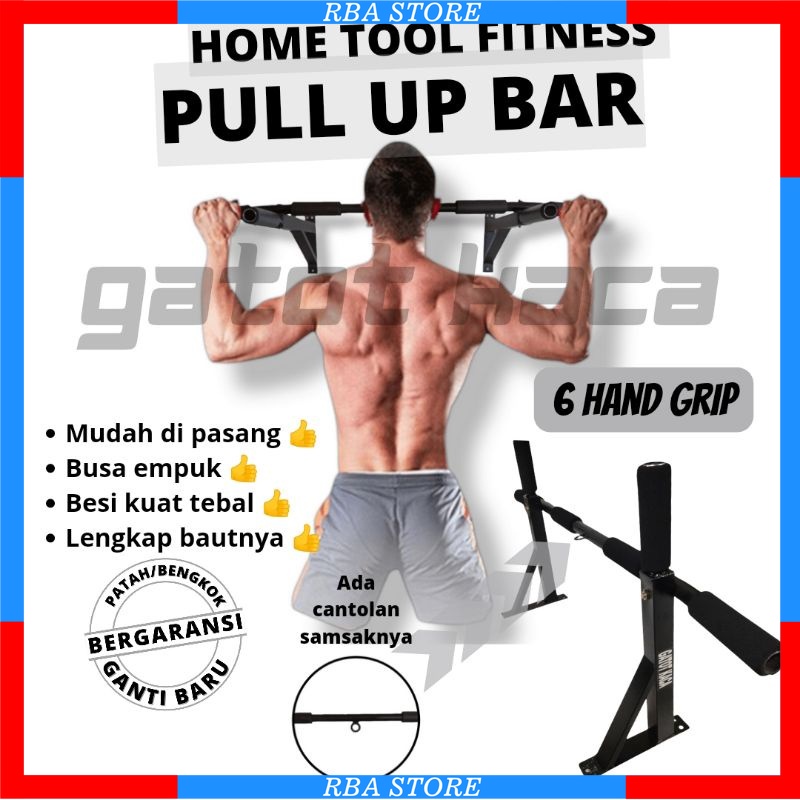 pull up bar 6 grip gantungan samsak boxing alat olahraga outdoor