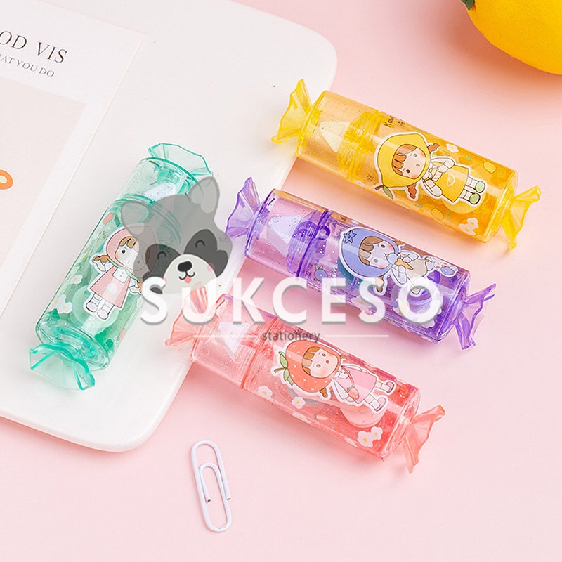 

Mini Glue Tape Twingo Candy Shape Lem Kertas Mini 5mm x 4m Bentuk Candy Lucu