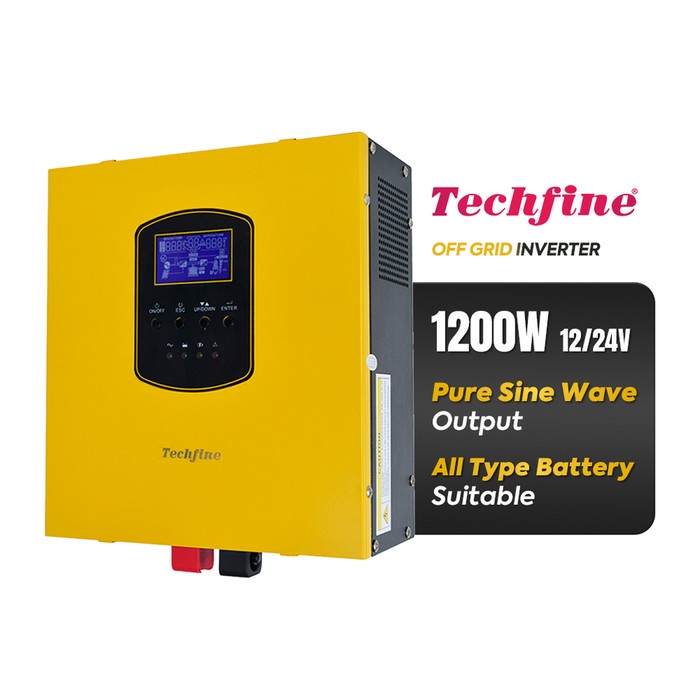 Hybrid Inverter Low Frequency Techfine 12v 24v 1.5 KVA Pure sine wave