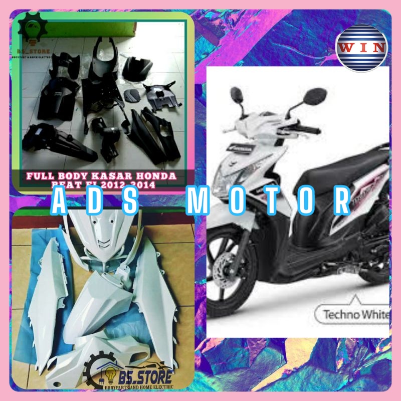 FULL BODY BEAT FI 2012 2013 2014 STATER BERISIK PUTIH | COVER BODY FULL SETT BEAT FI | FULL SET BODY