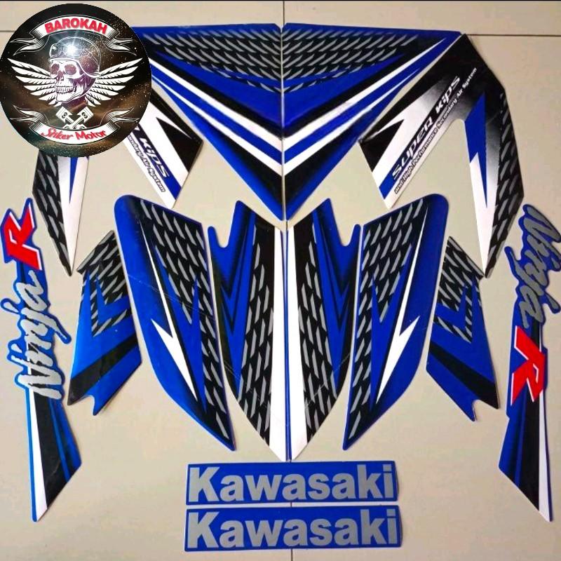AJS AJS Striping Stiker kawasaki ninja r standar 2013 biru  Sticker Bisa Cod Full Body Set