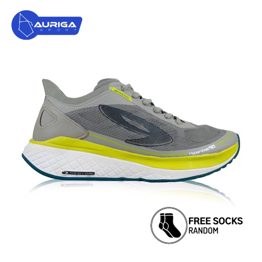 Sepatu Lari 910 Nineten KENZO RUN Original - Abu/Kuning/Putih