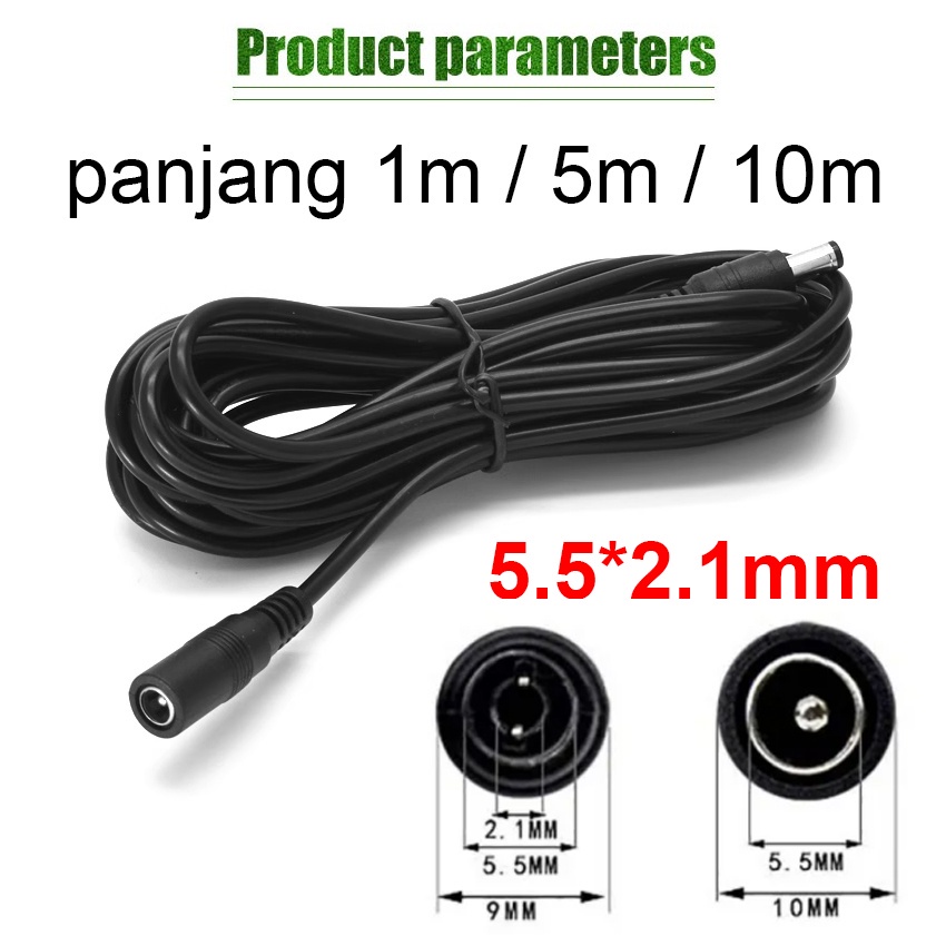 Perpanjangan Sambungan Kabel Sepanjang 1 5 10 Meter Untuk Kamera Pengintai Router Lampu Tenaga Surya