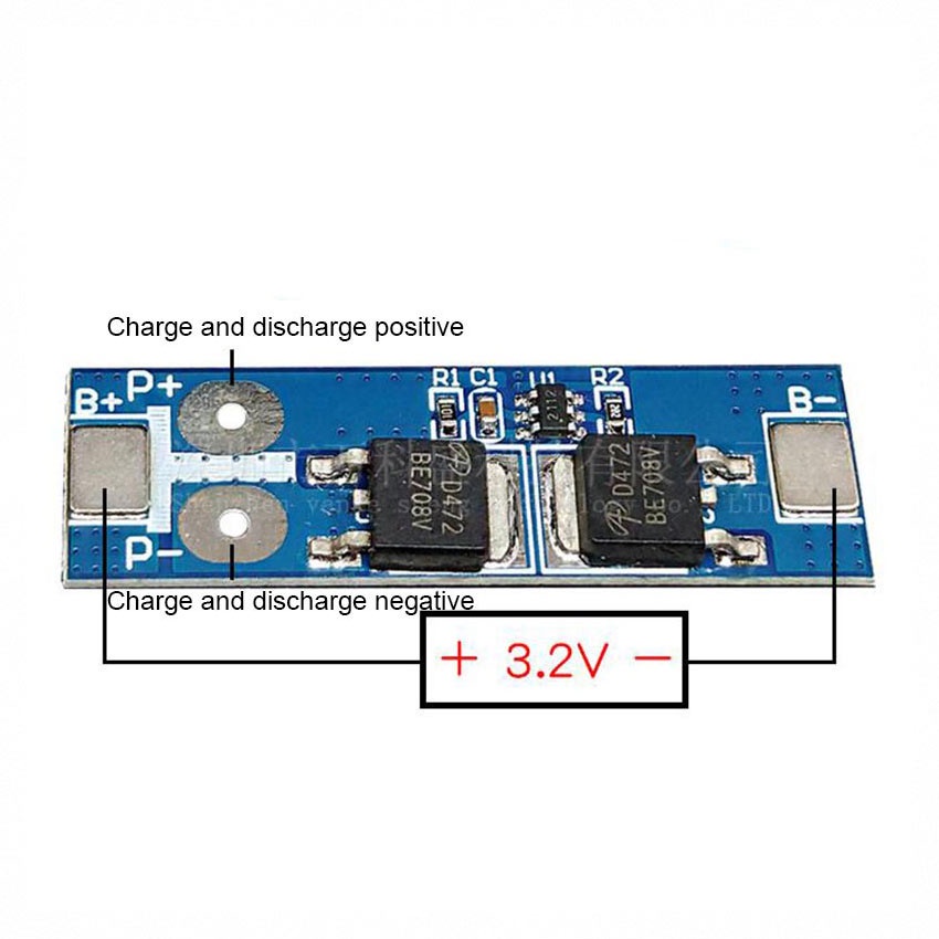 Modul BMS 2S Protection Pelindung Baterai 3.2V 12A Modul Charger Baterai Battery 18650 Pcm