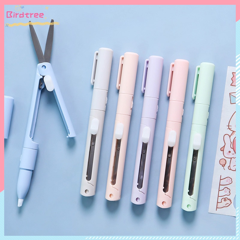 

[Readystock❤️COD]Gunting Cutter 2 in 1 Macaron Pemotong Seni Pemangkas Kertas Mini Pemotong Seni Tujuan Ganda Kepala Ganda Kreatif