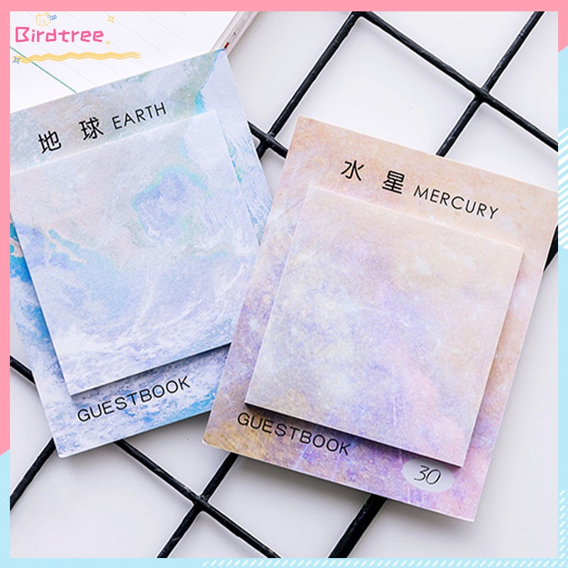 

[Readystock❤️COD]Sticky Notes Catatan tempel planet persegi kreatif Untuk catatan tempel hadiah