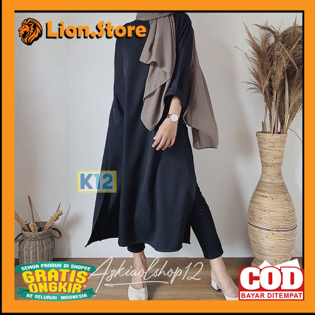 LONG TUNIK WANITA / GAMIS TUNIK BASIC ABAYA POLOS// STYLE TRENDY MODEL KEKINIAN TERMURAH TERLARIS