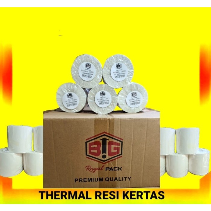 

Kertas Print Thermal Resi Ukuran 100 x 150 isi 500 Lbr Kemasan 1 Roll