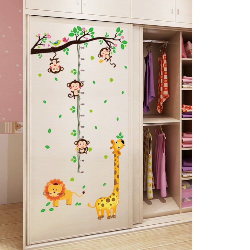 GIANT wall sticker pengukur tinggi badan anak animal seri baru / stiker dinding karakter / penguruku