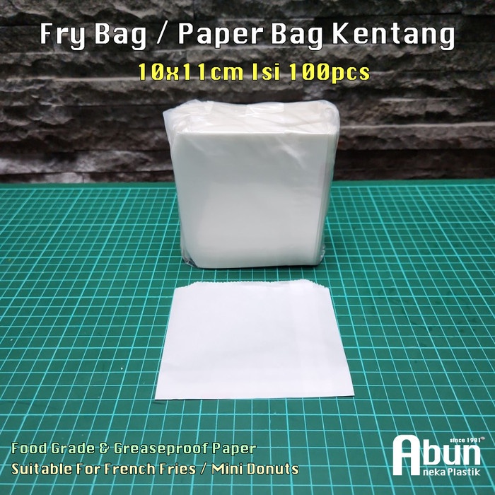 

Fry Paper Bag / Kertas Kentang Goreng 10x11cm isi 100pcs
