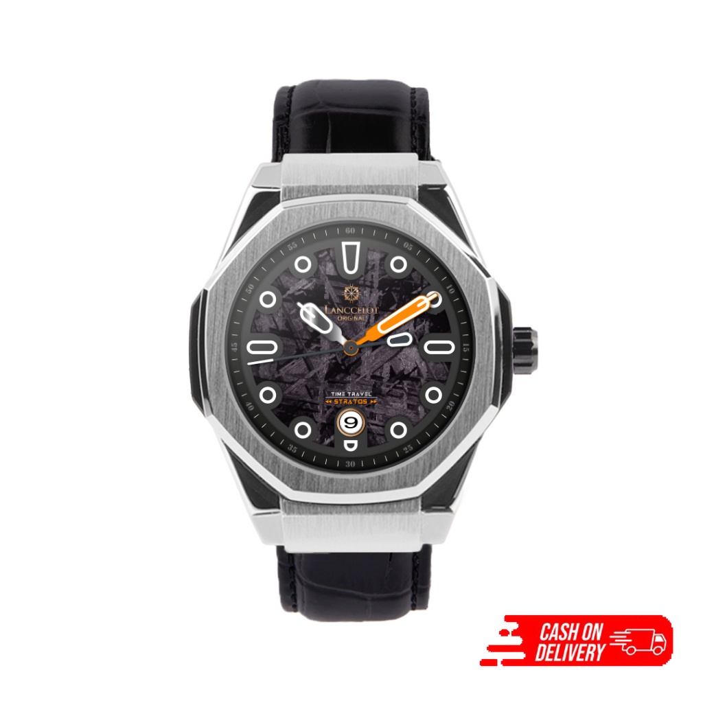 (COD) Jam Tangan Lanccelot Time Travel Leather of Orbit Pria