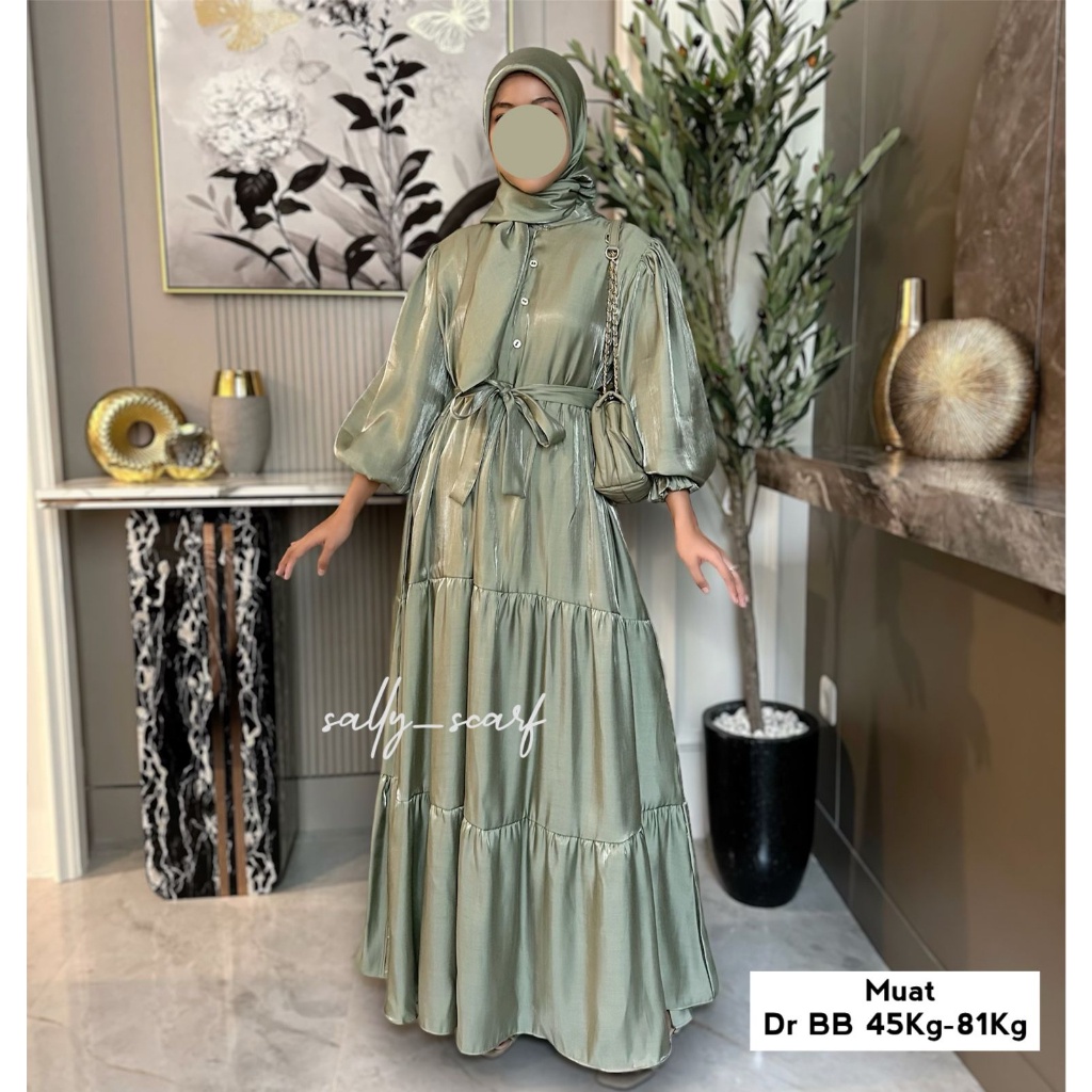 sally scarf Lenka DRESS SET Hijab Seg 4 Shining Silk KO