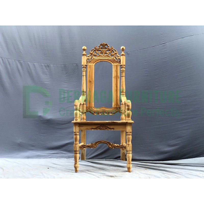 KURSI TAMU RAJA ANTIK KAYU JATI KURSI PELAMINAN KURSI TERAS TERMURAH KARYA MEBEL FURNITURE JEPARA