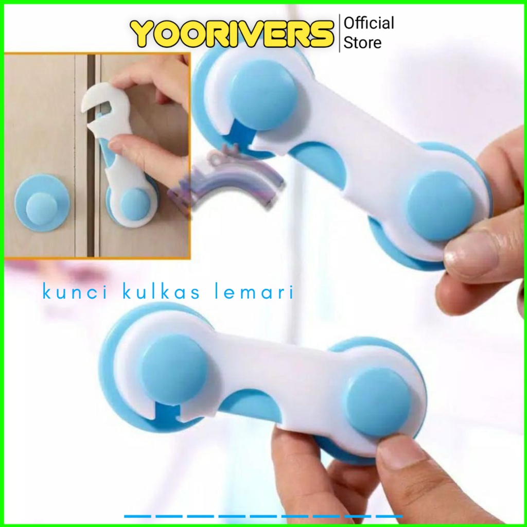 Pengaman Pintu 3M Adhesive Lemari Universal Penahan Pintu Lemari Lem 3M Kuat