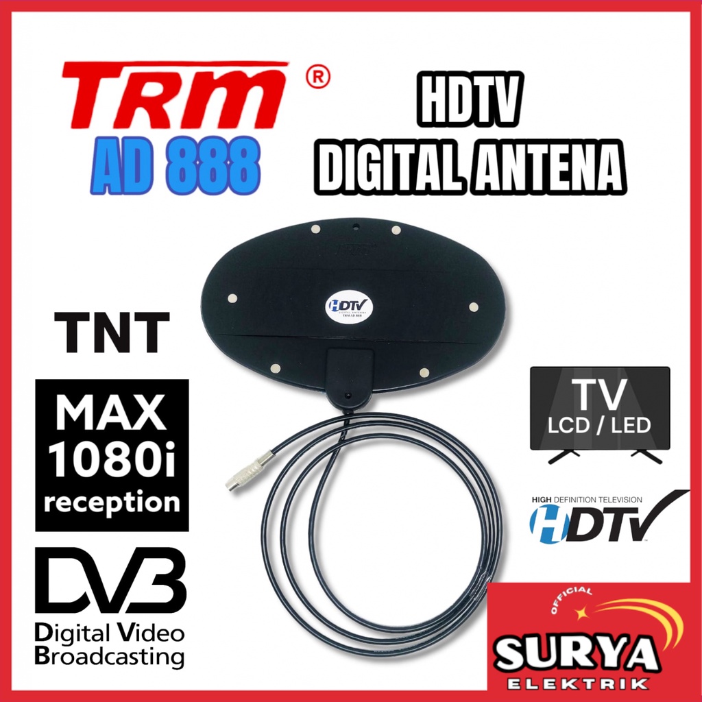 Antena TV Digital Indoor TRM AD 888 Antena Tempel Dalam Full HD DVB T2