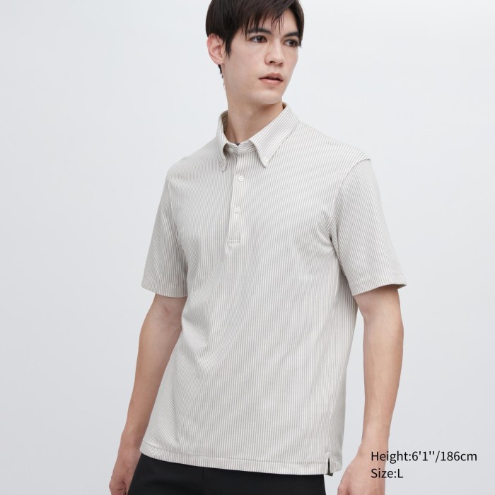 UNIQLO AIRism Kaos Polo Pique(Kerah Berkancing) 457937 Pria