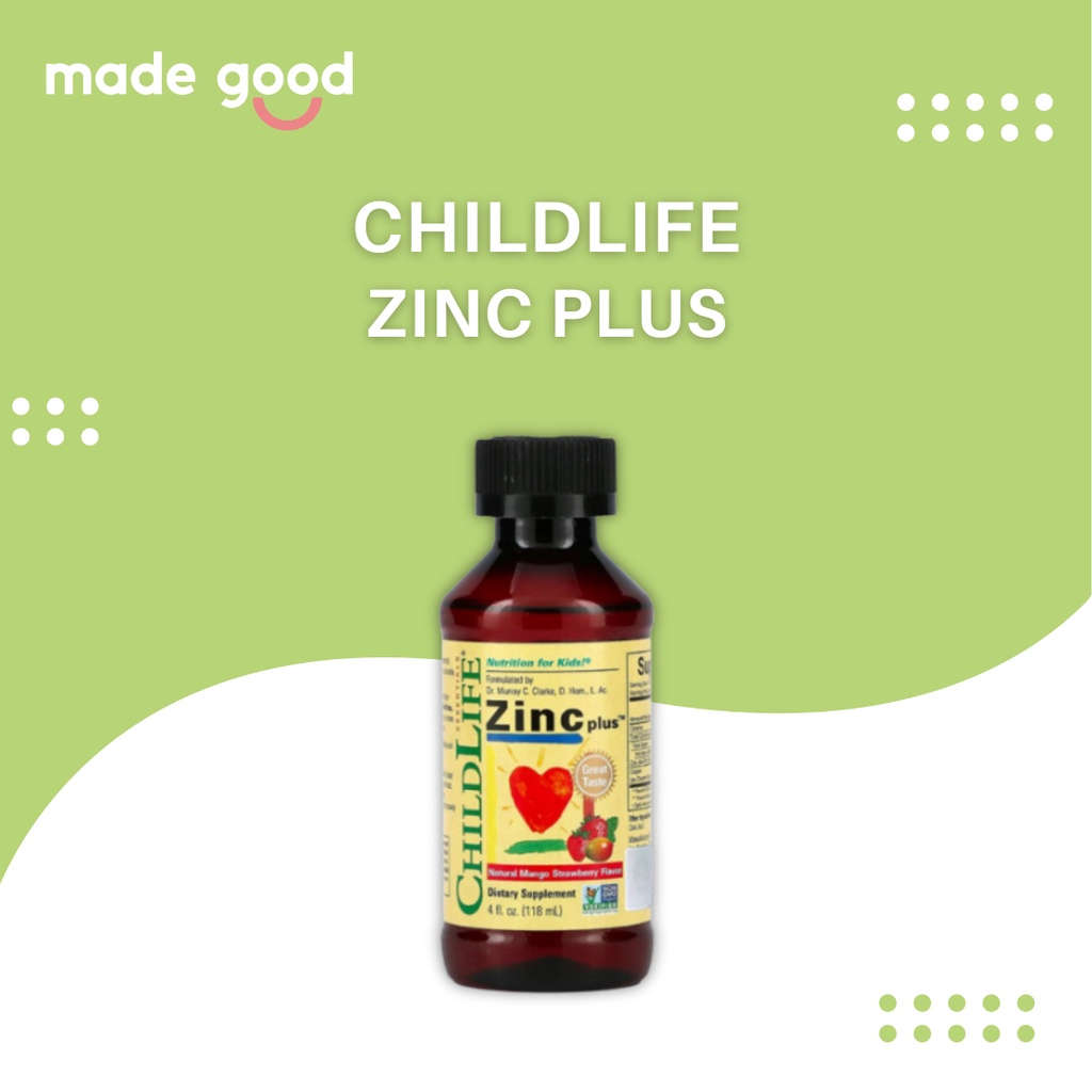 Childlife Zinc Plus 118ml Suplemen Anak Sirup Rasa Mangga Stroberi Alami