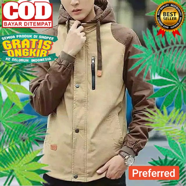 Jaket Parka Pria Korea Lee Minhoo Terlaris / Parka Korea Cowok Simple Elegan// JAKET KEREN MODEL BAR