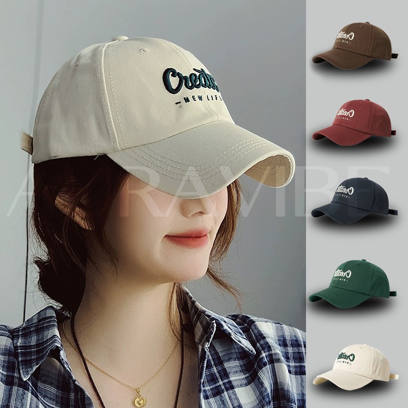 AURAVIBE-Topi Baseball Pria Keren CREATE Cap/PROMO murah topi baseball wanita/Topi Baseball Pria  or