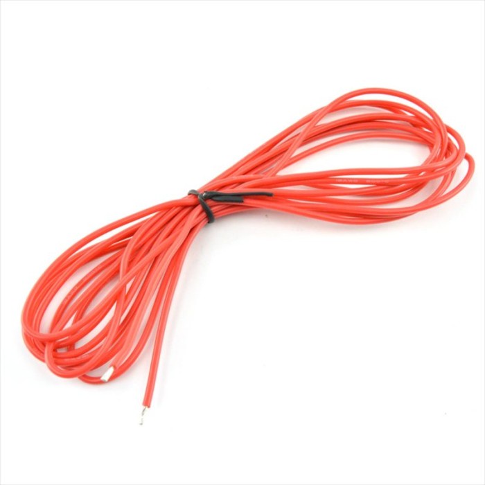 RK27 1meter Kabel Silicone Wire 20 awg kabel silikon battery 20awg RC - Merah