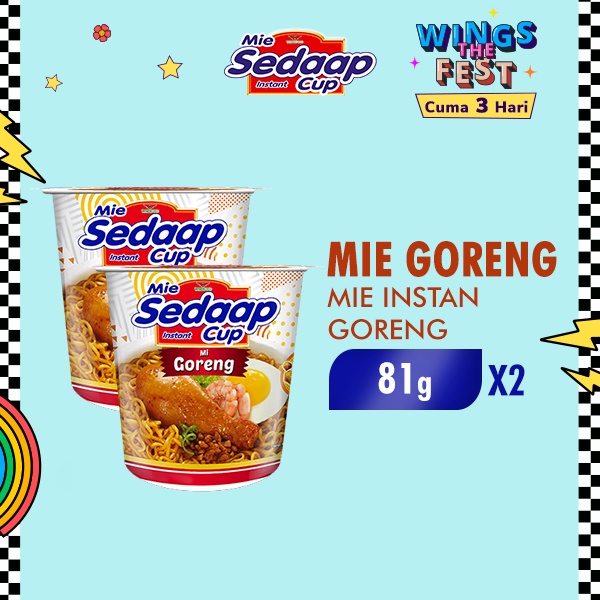 

Sedaap Mie Instan Cup Goreng 81 gr x2