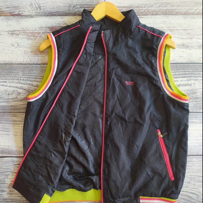 VEST ROMPI CASUAL SPORTY PRIA WARNA HITAM BRAND ALL PLACE SIZE L