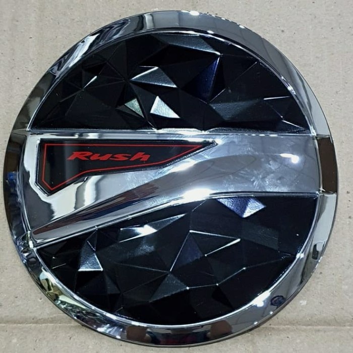 Tank cover hitam chrome diamond All new Rush 2018. Aksesoris mobil