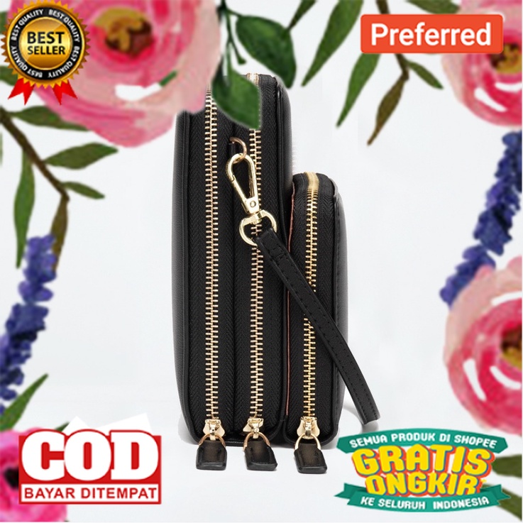 Tas Selempang Hp Wanita Resleting 3 ZEVANYA Mini Tempat Hp Forever Young Phone Bag Sling Bag// TAS S