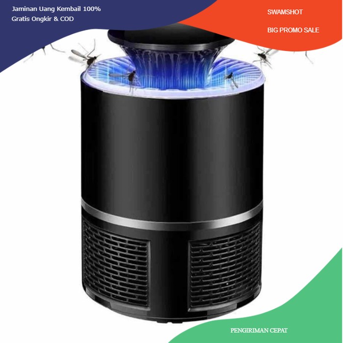 Perangkap Nyamuk Jebakan Lalat Kipas Lampu LED UV Ultraviolet Elektrik