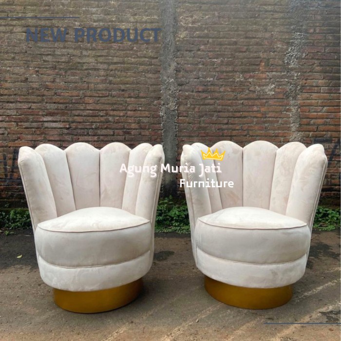 Sofa Kerang Modern Bludru