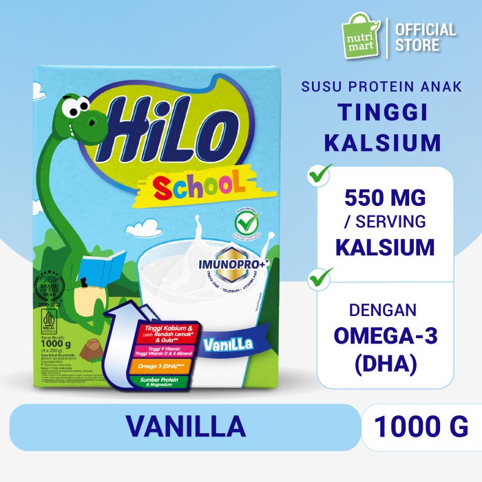 

[Big Sale] HiLo School Vanilla 1000g - Susu Tinggi Kalsium